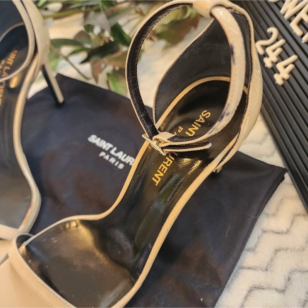 SAINT LAURENT ADJUSTABLE STRAP HEELS SIZE 36.5 (US6) - Picture 6 of 9